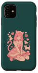 Coque pour iPhone 11 Anime Cat Girl Manga Hearts Kawaii Cute Holiday Valentines