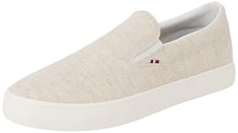 TOMMY HILFIGER Homme TH Hi Vulc Low Slip on CH FM0FM05390 Bas, White (Ecru), 42 EU