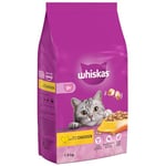 Whiskas 7+ Senior Chicken 4 x 1.9 kg Bags, Senior Dry Cat Food