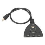 4K HD Multimedia Interface-delare 3 in 1 ut 3-ports HD Multimedia Interface-växlare med pigtail-kabel för PC