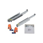 Blum MOVENTO TIP-ON 760H Drawer Runners 380 mm Full Extension 40 kg 1 Pair Including Coupling and Mounting Accessories Set