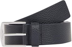 Calvin Klein Ceinture Homme Ck Casual 35mm Cuir, Bleu (Ck Navy Pebble), 85 cm