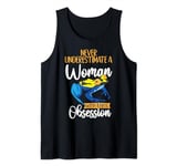 Never Underestimate A Woman With A Frog Obsession Okopipi Tank Top