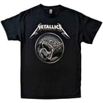 Metallica Unisex T-Shirt: Black Album Poster (Small)