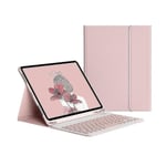 Fodral med tangentbord för iPad 9:e 8:e 7:e 10,2 tum 2021 2020 2019 Rosa Pink