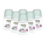 Garnier Mineral Invisible BWC Colors Floral Roll-On Deodorant 3, 6 Pack