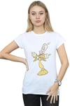 Beauty And The Beast Lumiere Distressed Cotton T-Shirt