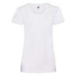 Fruit of the Loom Ladies/Womens Lady-Fit Valueweight Short Sleeve T-Shirt (Pack of 5) (White) - Size Medium