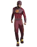 RUBIES - DC Officiel - THE FLASH - Déguisement Classique pour Adultes - Costume avec Combinaison à Manches Longues, Couvre Bottes et Masque Intégrés