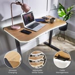 X Rocker Living Woodgrain Desk with Wireless Charging, 140x60cm