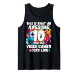 Gaming Vintage 10th Birthday 10 Ten Year Old Boy Girl Gamer Tank Top