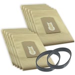 10 x Dust Bags & 2 x Drive Belts Fits ORECK Vacuum Cleaner XL100 XL200 Hoover