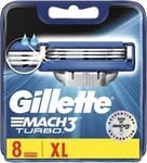 Gilette Mach3 Turbo 8 Recharges Pack Xl