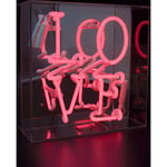 Locomocean Love neonskilt, rosa