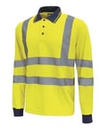 U-POWER HL167YF-L - Polo manga larga alta visibilidad gama HI-LIGHT modelo HAZE Yellow Fluo Conf=3 Pz Talla L