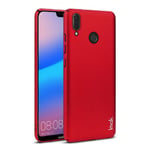 Huawei P20 Lite IMAK Jazz Nahka Tuntuinen PC Muovi Takasuoja Kuori - Punainen