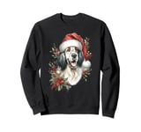 Christmas English Setter Dog Watercolor Artwork Sweatshirt