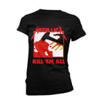 METALLICA - KILL EM ALL TRACKS (BLACK) BLACK T-Shirt, Girlie with backprint Wome