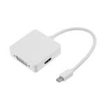 3 en 1 Mini DP DisplayPort vers HDMI DVI VGA câble de convertisseur d'adaptateur de Port d'affichage pour MacBook Pro pour MacBook Air