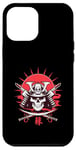 Coque pour iPhone 12 Pro Max Ninja mystérieux au coucher du soleil rouge pour un amateur de ninja