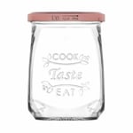 Inde Tasty Lot de 12 bocaux en verre transparent avec couvercle 550 ml