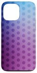 Coque pour iPhone 13 Pro Max Dégradé de couleur bleu clair et violet à pois