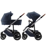 Komplett Barnevogn, Britax, Smile 5Z, Night Blue + Liggedel