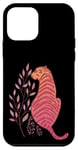 Coque pour iPhone 12 mini Tigre rose orange sauvage jungle floral Boho Preppy Art