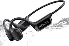 Casque Conduction Osseuse Natation, Nager Ecouteur Ipx8 Waterproof, Avec Lecteur Mp3 Intégré Et Mémoire 32G, Écouteurs Piscine Bluetooth 5.4 Sans Fil, Le Cyclisme Et La Course À Pi[QUE08059]