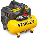 Stanley - Compresseur silencieux DST100/8/6 59dB 100l/min 8bar cuve 6L horizontale