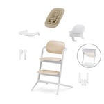 cybex GOLD Barnstol Lemo 4 i 1 Set Sand White inklusive Learning Tower