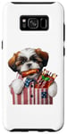 Coque pour Galaxy S8+ Shih Tzu, 4 juillet, côtes levées au barbecue pour hommes, femmes et enfants, chiot, dans une poche