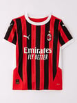 Puma Youth AC Milan Home 24/25 Home Short Sleeved Shirt -Red, Red, Size 11-12 Years