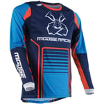 Crosströja moose racing - Agroid blå orange tröja xl polyester