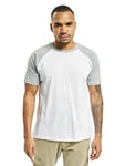 Urban Classics Men's Raglan Contrast Tee T-Shirt, White/Grey, XXL