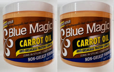 2X Blue Magic Carrot Oil Anti Breakage Leave In Hair Conditioner 13.75oz/390g