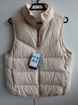 WOMENS NIKE REVERSIBLE DOWN FILL GILET VEST SIZE M (CV8684 140) BEIGE / WHITE