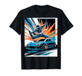 JDM race Car ninja Japan 90s Drift Tokyo drifting jump kick T-Shirt