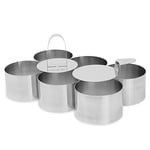 Cooking & Dessert Rings - 8 Piece Stainless Steel Food Presentation Set | M&W