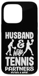 Coque pour iPhone 13 Pro Duo de partenaires de tennis pour la vie entre mari et femme