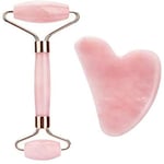 Rose Quartz Face Roller och Gua Sha Skrapa Set Lovelyface