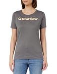 G-STAR RAW Women's GS Graphic Slim Top, Grey (granite D23942-336-1468), L