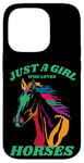 iPhone 14 Pro Just a Girl who Loves Horses for Horse Loving women girls Case