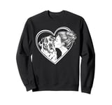 Saint Bernard Mom Dog Art Valentine's Day Heart Sweatshirt