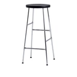 HAY - Cornet Bar Stool High - Soft Black - Chromed Steel - Baarituolit & baarijakkarat - Jonas Trampedach