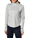 Nike W NK SPHR ELMNT Top HZ T-Shirt à Manches Longues Femme, Particle Grey/Grey Fog/HTR/(Reflective Silv), FR : M (Taille Fabricant : M)