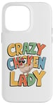 Coque pour iPhone 14 Pro Max Crazy Chicken Lover Hen Mom, Farm Fresh Eggs Farmer