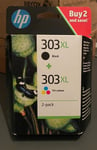 Genuine Ink Multipack - HP 303 XL BLACK + HP 303 XL COLOUR (INC VAT) BOXED