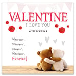 Cute Valentine Romantic Valentine's Day Card for Girlfriend Boyfriend Wife Husband Partner, Valentine's Card, Card For Valentine's Day, Valentines Card, Valentines Day Card, Cuddly Bears