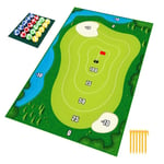 Chipping Golf Spelmatta Chipping Spel Med Chip Golfbollar Set Matta Inomhus Utomhus Kastspel För